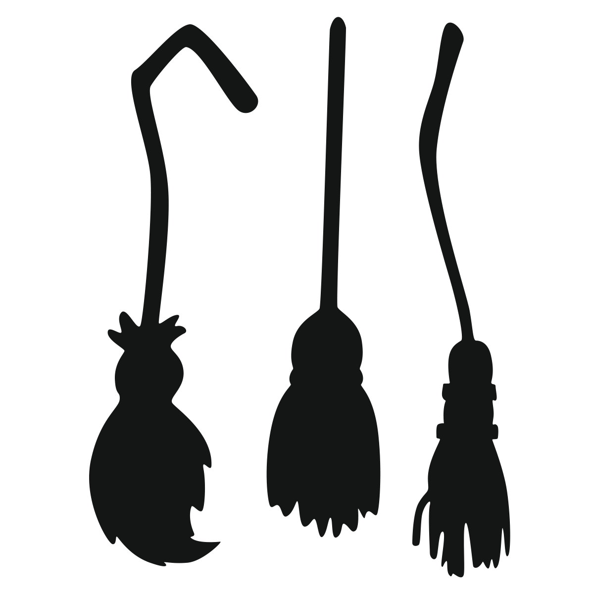 Witch Broom Silhouettes