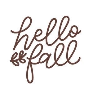 hello fall lettering|417167