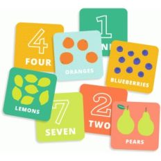 printable number & fruit matching game
