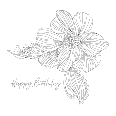 Poppy Happy Birthday Sketch