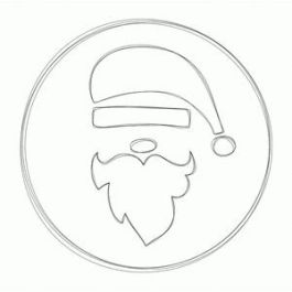 santa sketch label