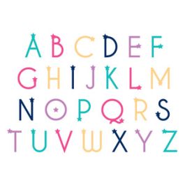 star alphabet - upper case