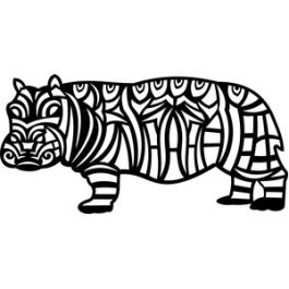 tribal hippo