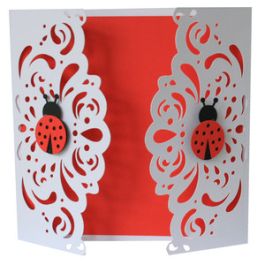 Ladybug Threading Card ladybug lace card