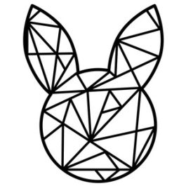 Dancing Geometric Rabbit Drawing geometric bunny