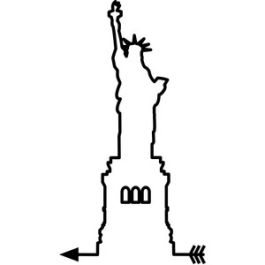 statue of liberty arrow