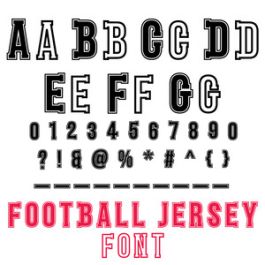 football jersey font