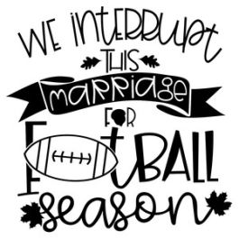 we interrupt this marriage for football season