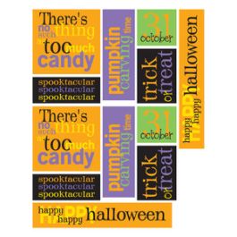 halloween word stickers