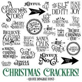 christmas crackers dingbat font