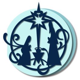 ornament card - nativity