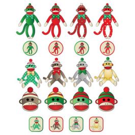 christmas monkey planner stickers