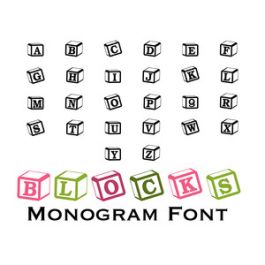 play blocks monogram font