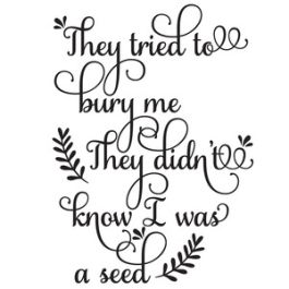 they tried to bury me they didn't know i was a seed