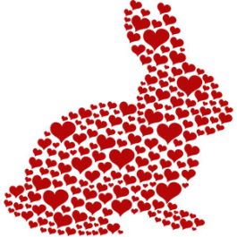 easter bunny hearts