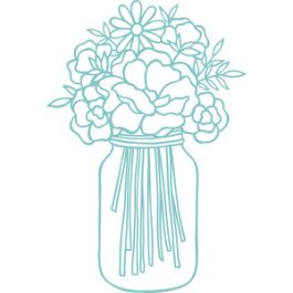 mason jar with flowers