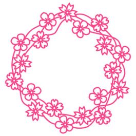 cherry blossom spring wreath or frame