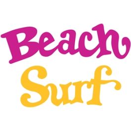 retro beach words