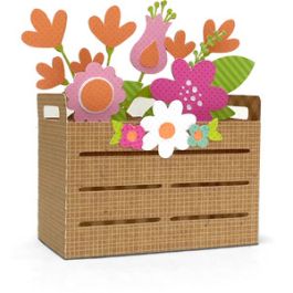 box card wooden flower crate