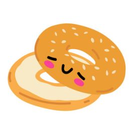 kawaii bagel