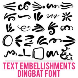 text embellishments dingbat font