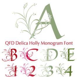 qfd delica holly monogram font