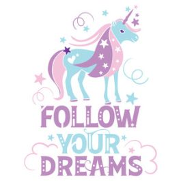 follow your dreams unicorn design