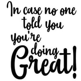 in case no one told you you're doing great quote