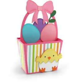 box card easter basket chick