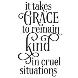 it takes grace to remain kind in cruel situations quote