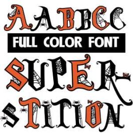 superstition color font