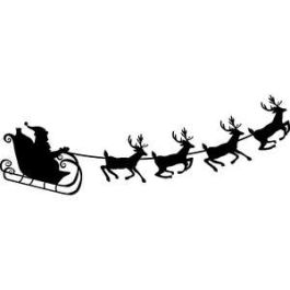 santa's sleigh and reindeer