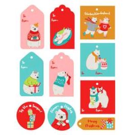 polar bear christmas gift tags