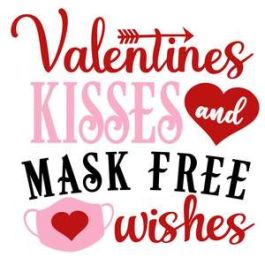 valentines kisses mask free wishes