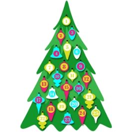 advent calendar christmas tree