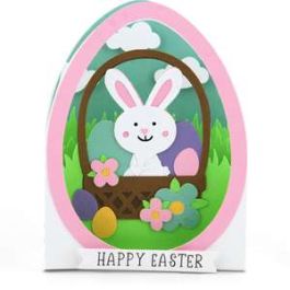 box card easter egg bunny basket