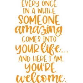 every once in a while someone amazing comes into your life