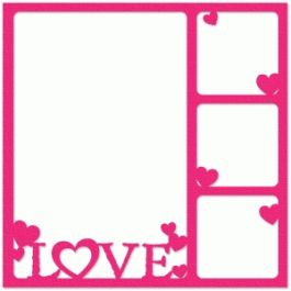 Photo Frame 4 Pattern love four-photo frame