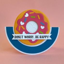 donut worry, be happy rocker card