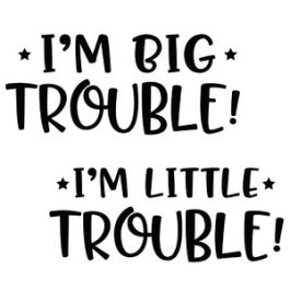 big trouble and little trouble quote set