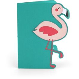 Shaped Card Flamingo