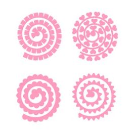 Rolled Flower, 3D Paper Flower Template bundle