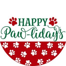 Happy Paw-liday's - Round Sign Design