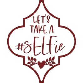 Let's Take a sELFie Arabesque Christmas Ornament
