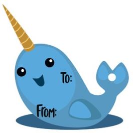 Narwhal Gift Tag