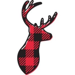 Plaid Deer Head|395500