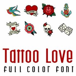 Tattoo Love Full Color Font