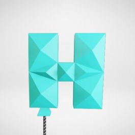 Cake topper Letter H