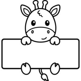 Giraffe Name Tag