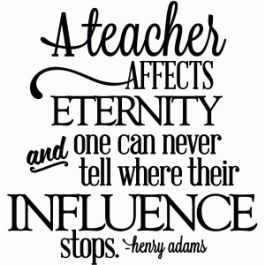 teacher affects eternity - vinyl phrase